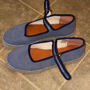 Maeve Blue and Orange Espadrille Flats